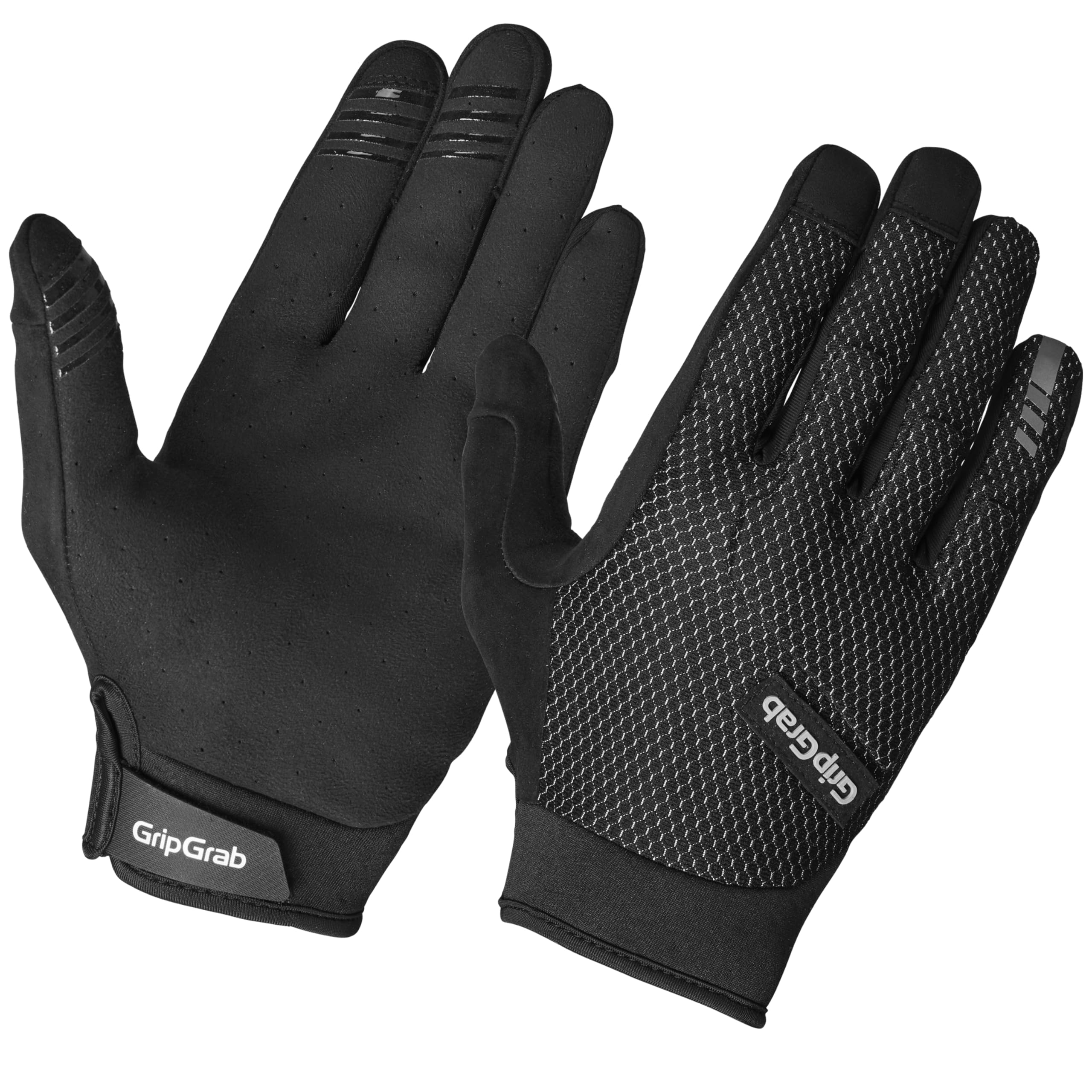 GripGrab Descent InsideGrip MTB Handschuhe Knöchelschutz Sommer Langfinger | Anti-Rutsch-Silikonprints, Schweißwischer, Protektoren am Handrücken, Klettverschluss - Mountainbike Downhill, Enduro, BMX