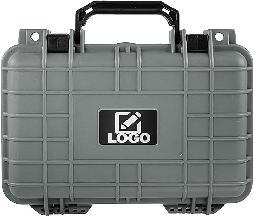 Miniatura 9 de Eylar Funda rígida para equipo de protección y cámara con placa de logotipo personalizada, caja seca impermeable con espuma de 11.6 pulgadas, 8.3