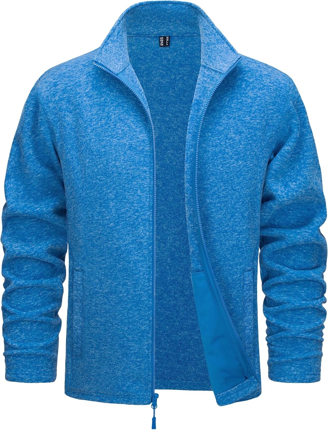 TACVASEN Men's Fleece Jacket Full Zip Lightweight