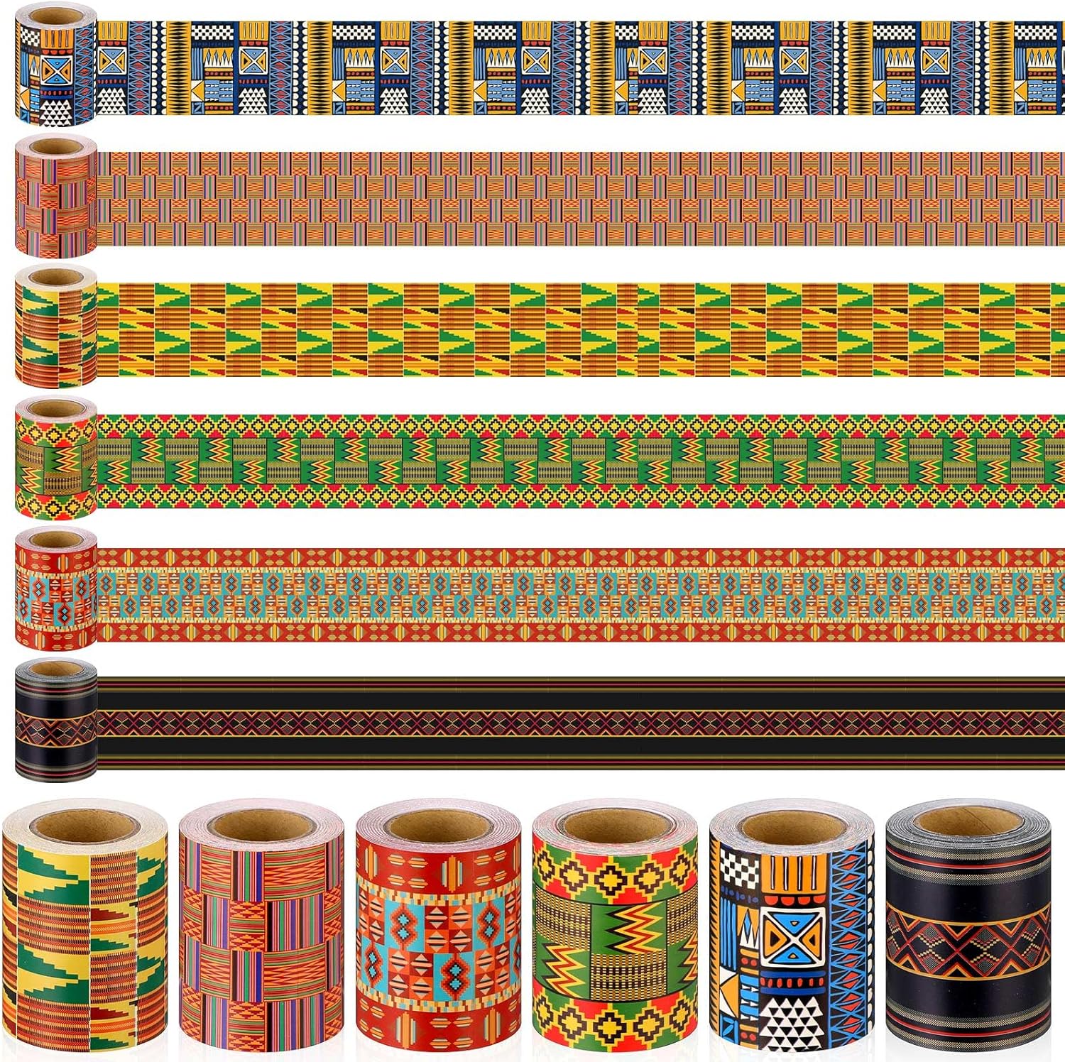 PerKoop 12Rolls 393.7ft African American Bulletin Board Border Bulk