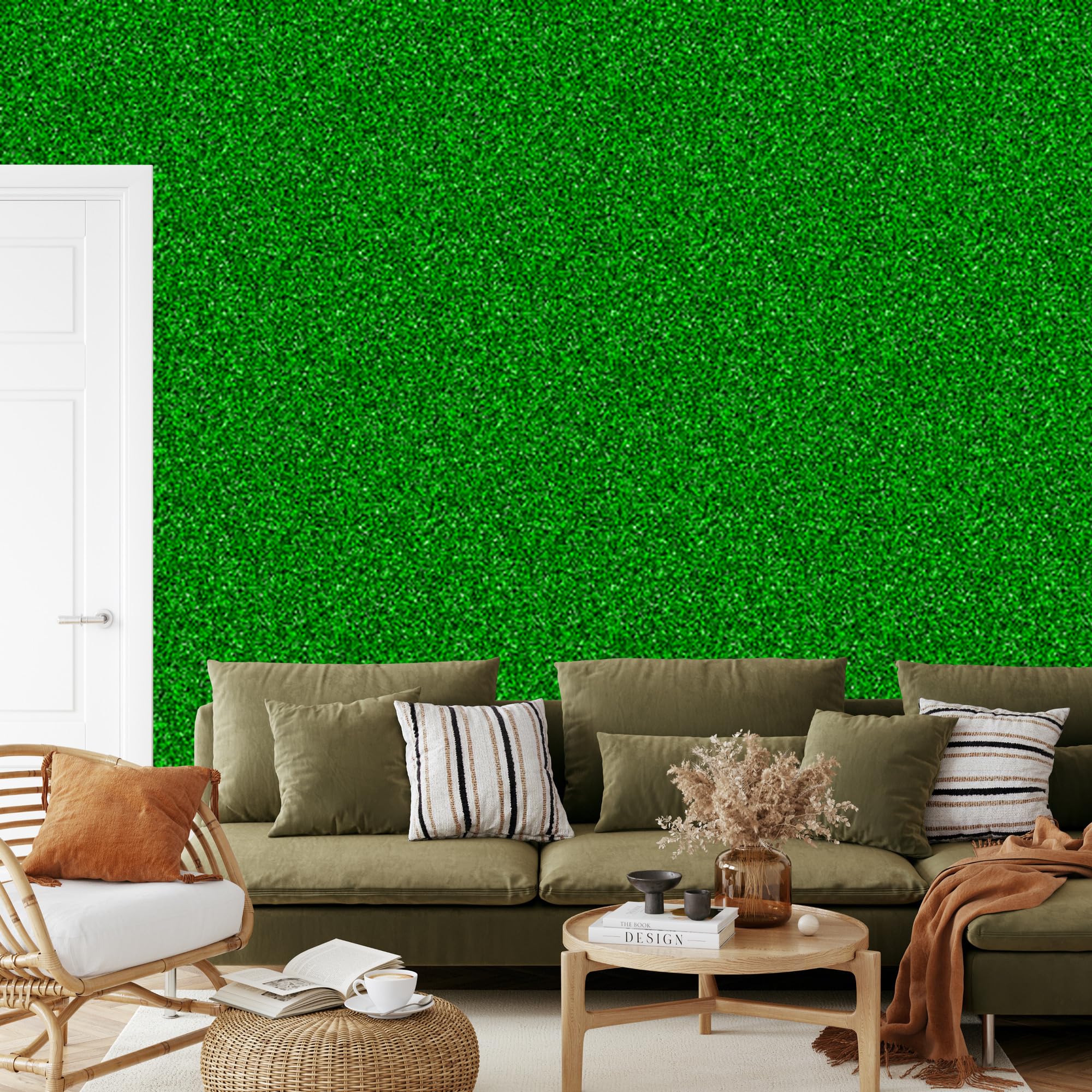 Vliestapete Glitzer – Grün und Flaschengrün 50 x 1000 cm