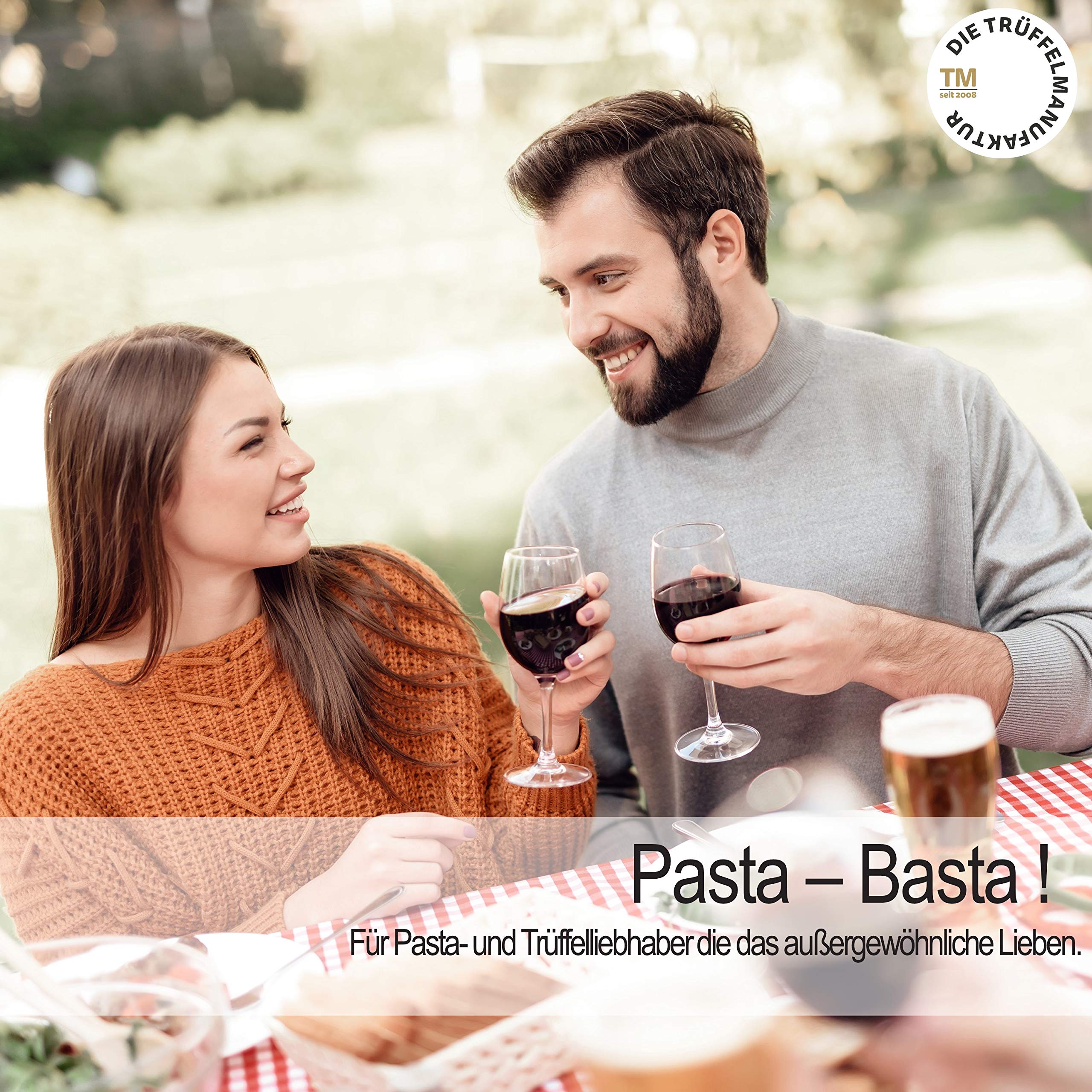 Die Trüffelmanufaktur - “Pasta-Basta” Trüffel 3er Set aus: Trüffelravioli 250g, Trüffelbutter Premium 95g, Trüffelperle 60g - Feinkost Delikatesse mit echten schwarzen Trüffeln - Ideal als Geschenk