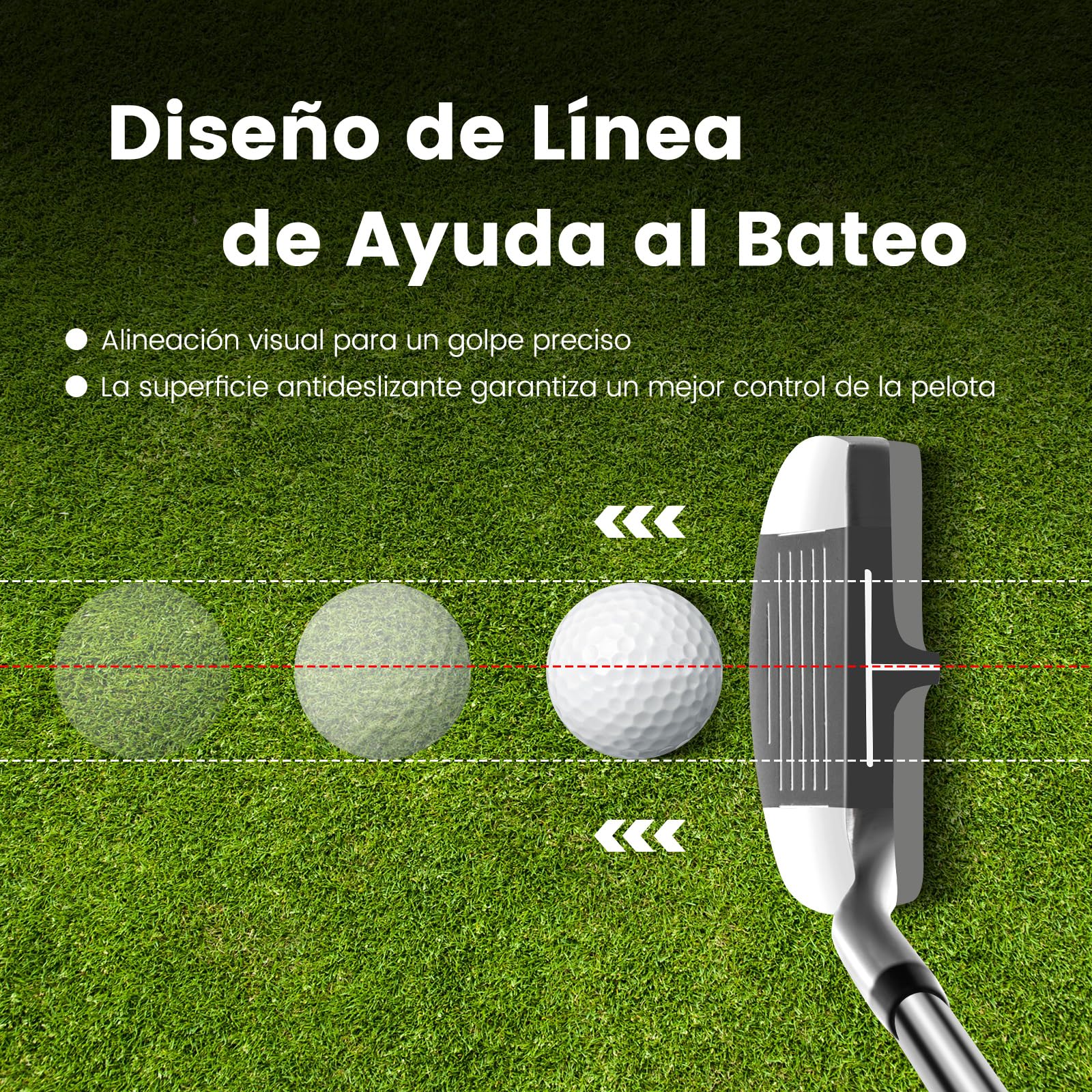COSTWAY Astilladora de Palos de Golf, Chipper, Cuña de Lanzamiento 36° para Diestros