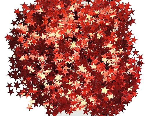 Miniatura 8 de Confeti de estrella con purpurina de 8.82 oz, estrellas metálicas de 0.78 pulgadas, confeti de mesa de papel de aluminio para decoración de boda,