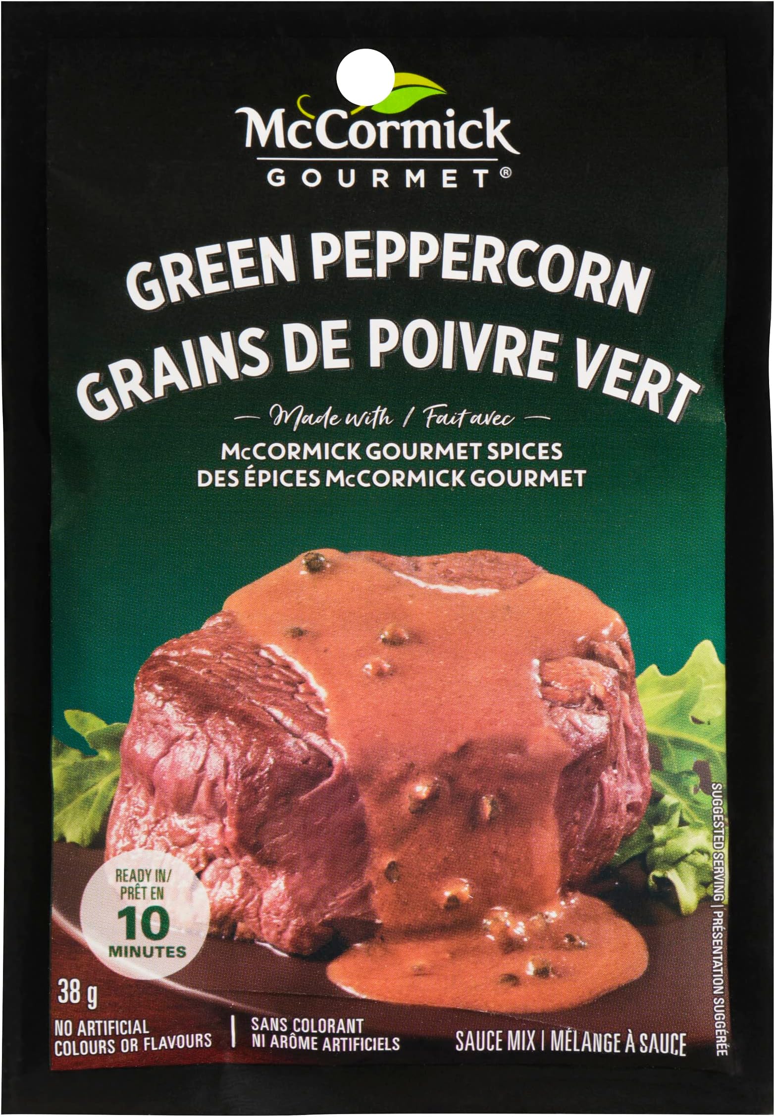 McCormick Gourmet, Sauce Mix, Green Peppercorn, 38g/1.3oz, (Imported from Canada)