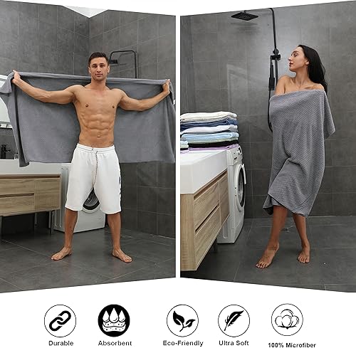 Miniatura 6 de Juego de toallas de baño extra grandes y juego de toallas de baño ultrasuaves (35 x 70 pulgadas), 8 piezas