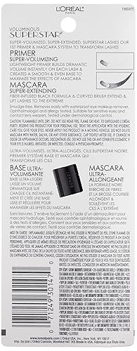 Vista 18 de Máscara lavable de Voluminous Superstar de L'Oreal Paris Cosmetics., lavable, Blackest Black negro más negro lavable
