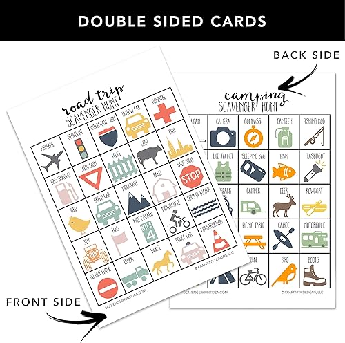 Miniatura 3 de Road Trip Scavenger Hunt Games for Kids, Outdoor or Indoor, Birthday Party, Travel Activities, 10 Dry Erase Markers and Cards, Educational Family