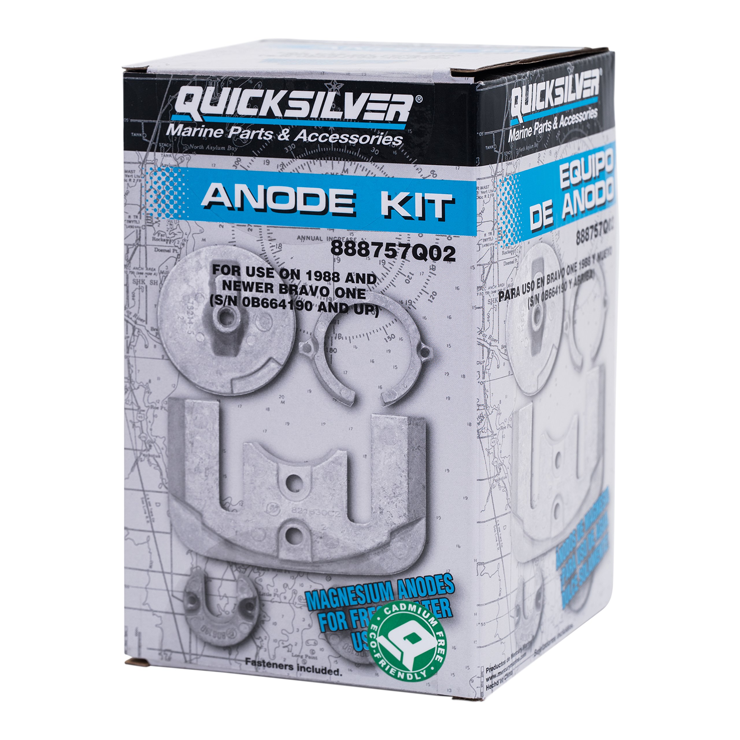 Quicksilver 888757Q02 Magnesium Anode Kit for MerCruiser Bravo One