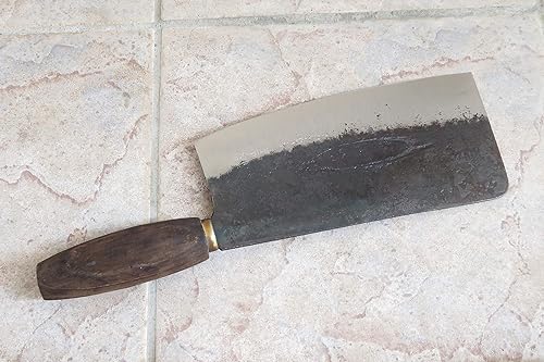 Miniatura 3 de Crude - Cuchillo de chef chino de alta calidad, 8 pulgadas, acero al carbono, hecho a mano