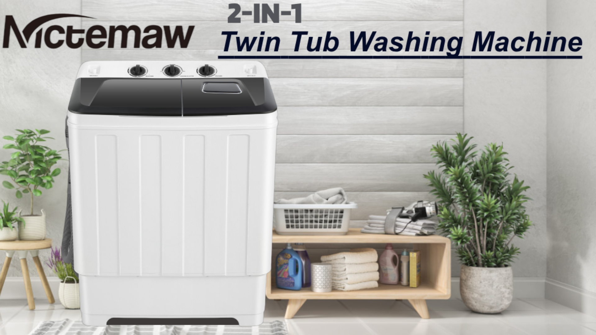 Amazon.com: Nictemaw Portable Washing Machine 30Lbs Capacity