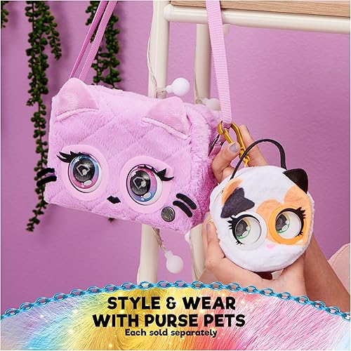 Vista 50 de Purse Pets Micros, Denim Deerie Stylish Small Purse with Eye Roll Feature Paquete de 2: erizo y narval