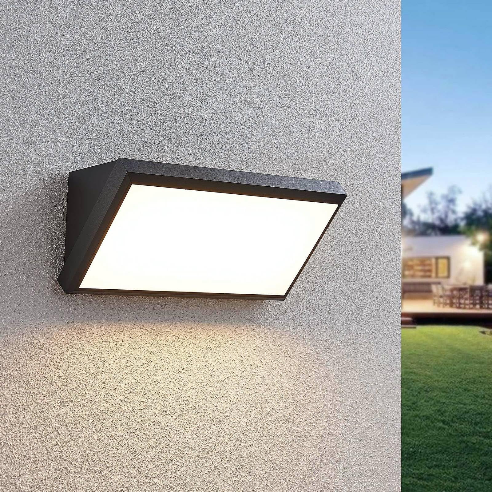 Lindby Applique LED da esterni (Moderno) colore Nero, lampadina inclusa applique lampada outdoor per facciata/parete terrazzo e