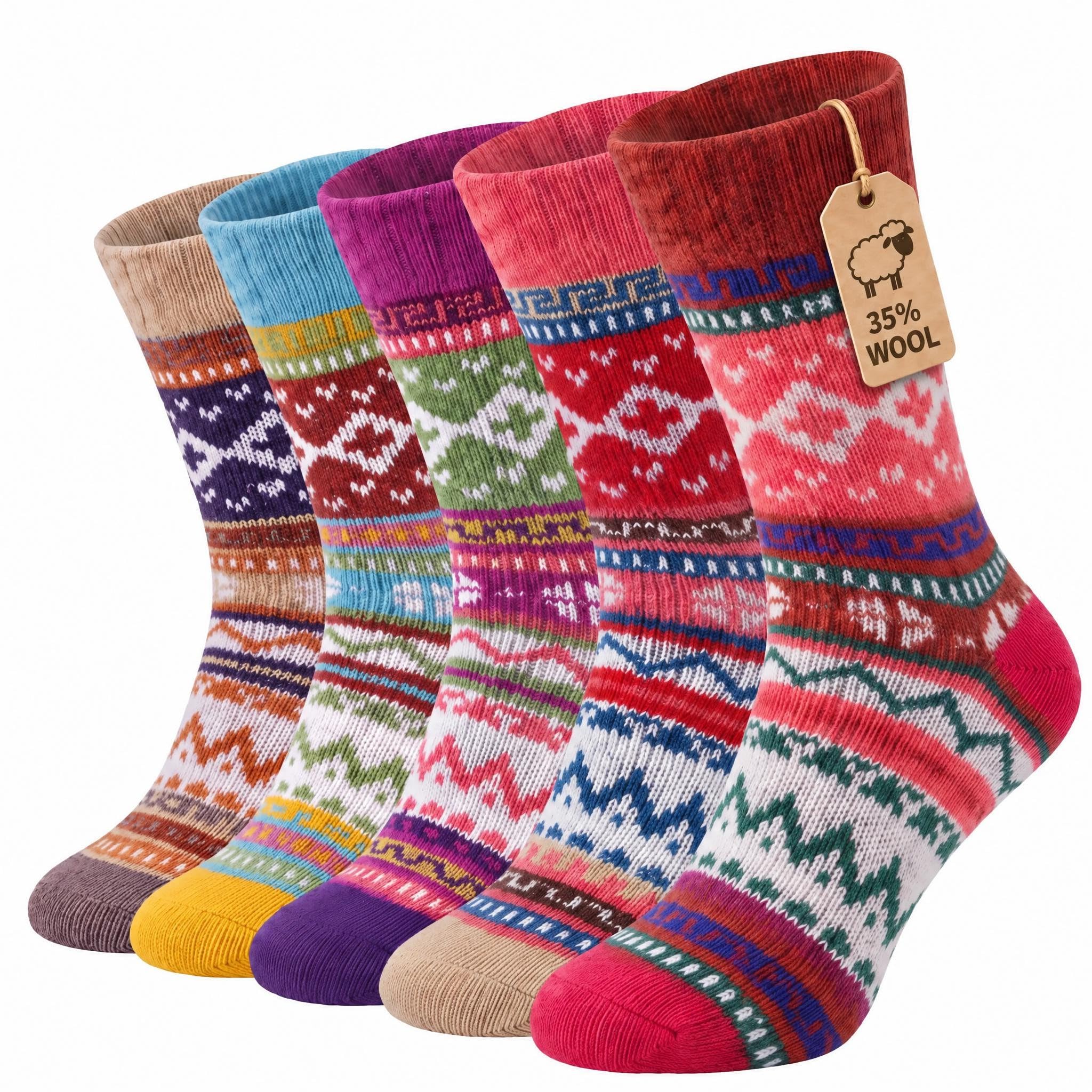Loritta Wool Socks for Women, Winter Warm Hiking Boot Socks Gifts
