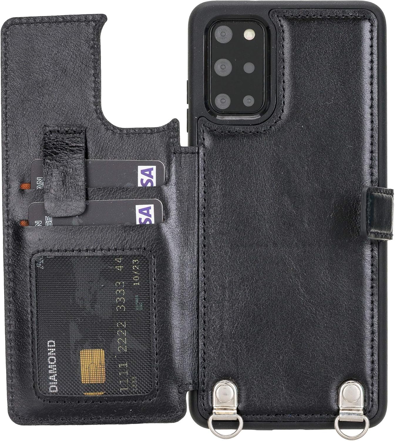 Get Special Price Venito Fermo Leather Wallet Case Compatible with Galaxy S20 Plus – Crossbody Strap - Extra Secure with RFID Blocking (Rustic Black) Best Deal Product Venito Fermo Leather Wallet Case Compatible with Galaxy S20 Plus – Crossbody Strap - Extra Secure with RFID Blocking (Rustic Black)