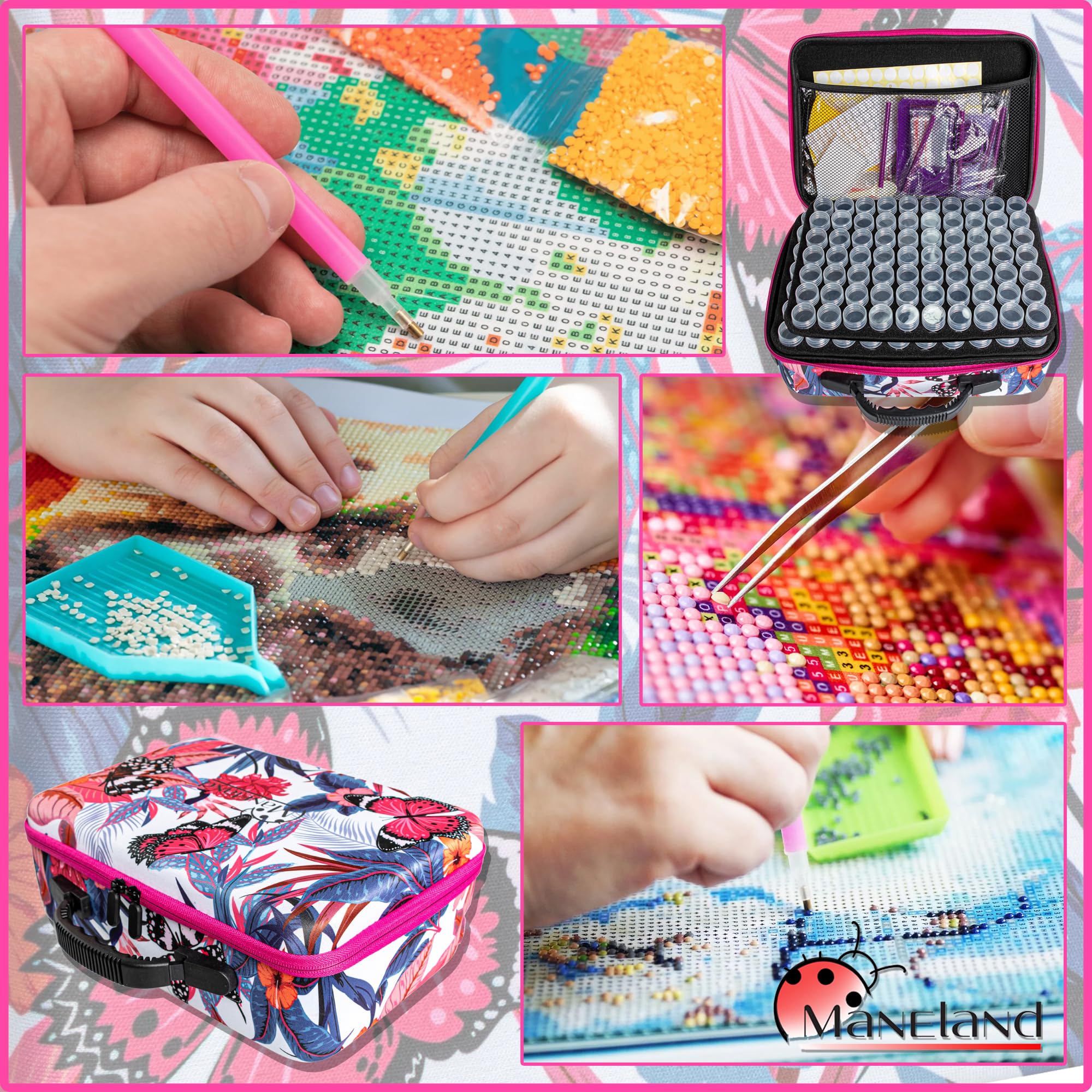 Scatola Organizer Diamond Painting 28 Scomparti - 2 Pezzi, Per Strass, Perline, Accessori - Foto 8