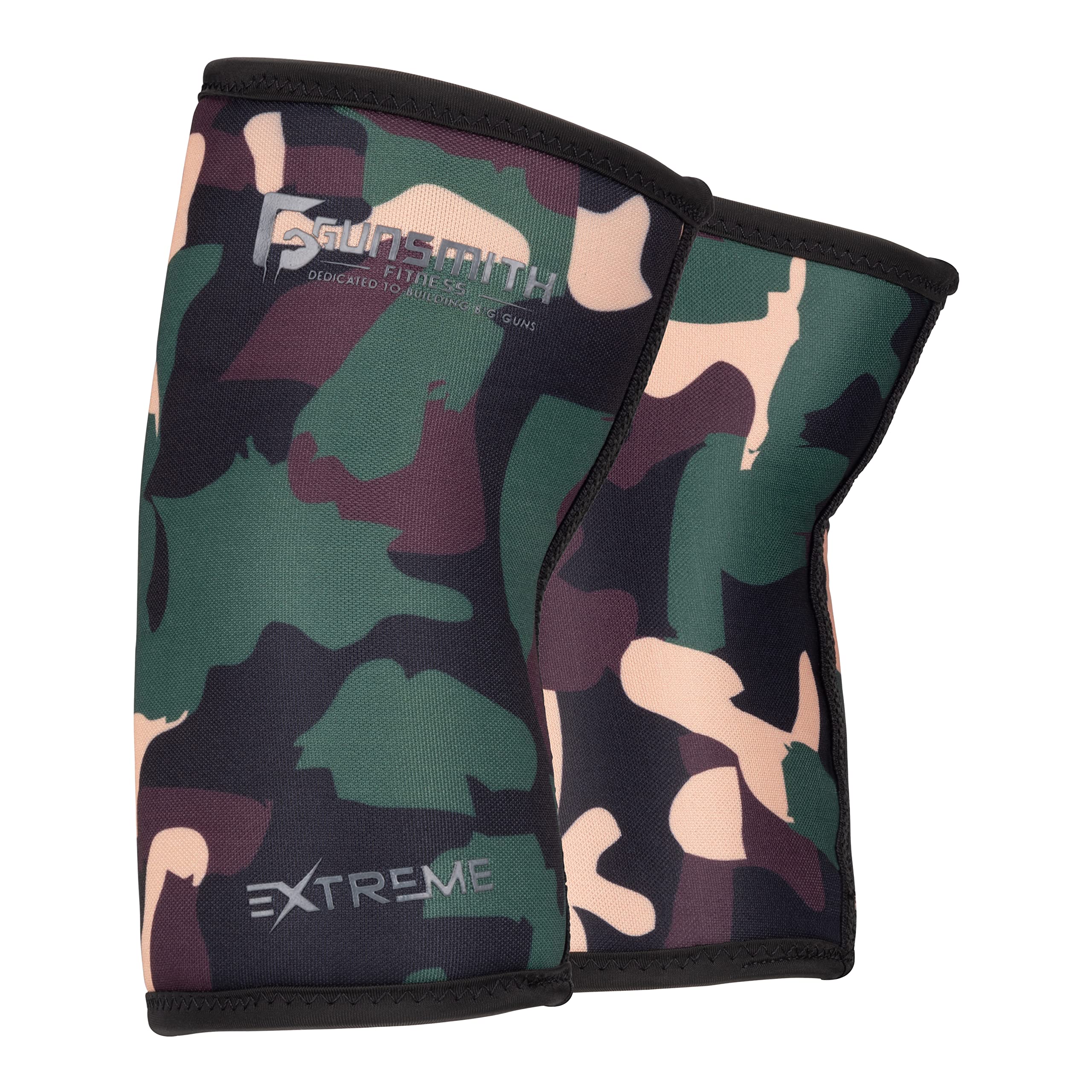 Coderas para levantamiento de pesas transpirables mangas de neopreno camuflaje bosque XL 5