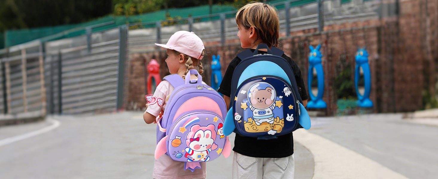 Zaino FANDARE Per Bambini Con Redini Antismarrimento: Cartelle Scuola Elementare Con Strisce Riflettenti, Rosa