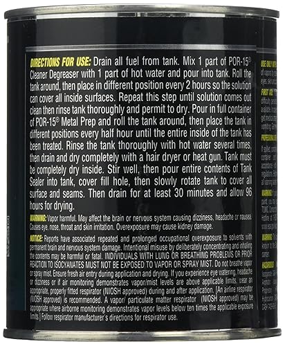 Miniatura 2 de POR-15 Sellador de tanque de combustible, detiene el óxido, la corrosión y las fugas, sella microporos y costuras, película no porosa y flexible, 16