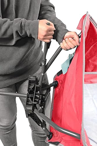 Miniatura 4 de Garden Elements Silla de camping giratoria - Silla portátil para exteriores con giro de 360, soporte de respaldo alto, malla de nailon transpirable,