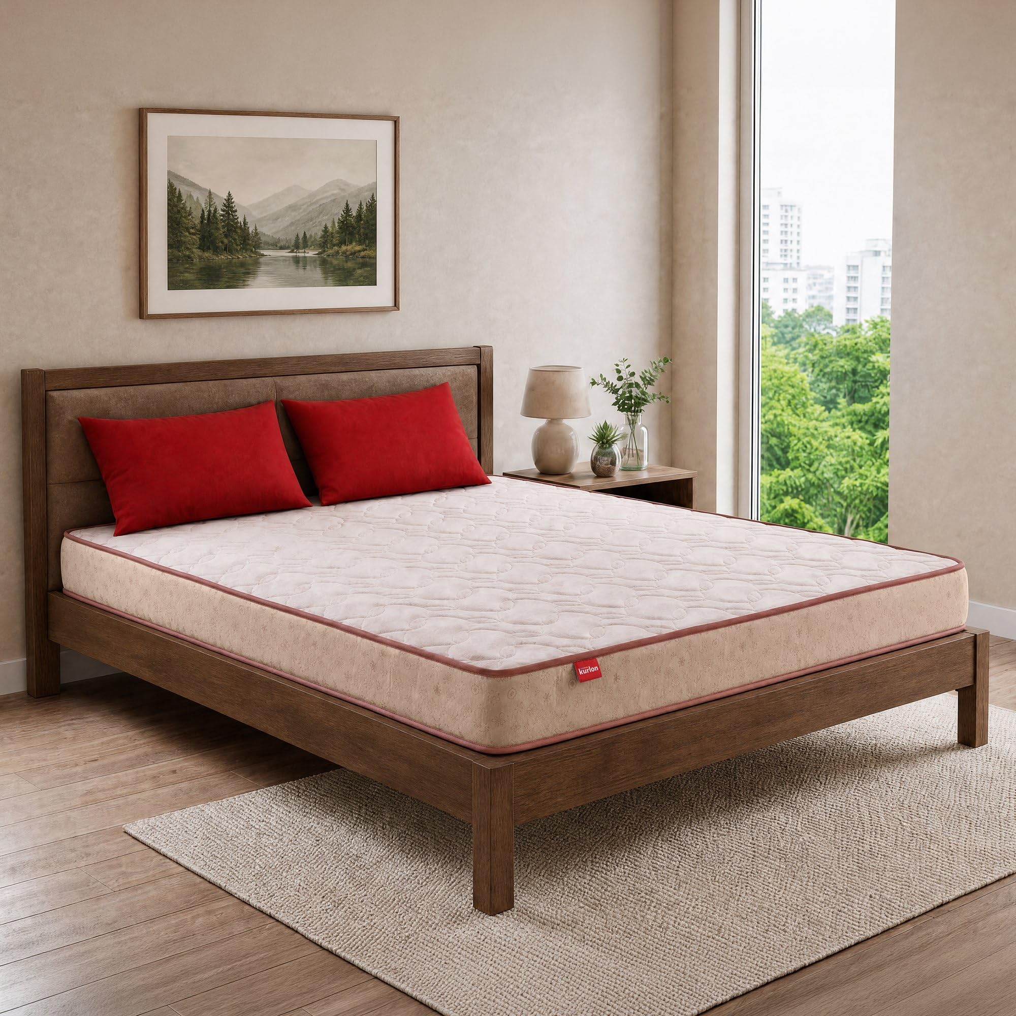 Kurlon Ortho Plus Latex Mattress | King Size 75x72x6 Inches | Medium Firm Responsive Bounce Comfort | Proper Spine Alignment | Ergonomic Support | Better Pressure Relief | 10 Years Warranty