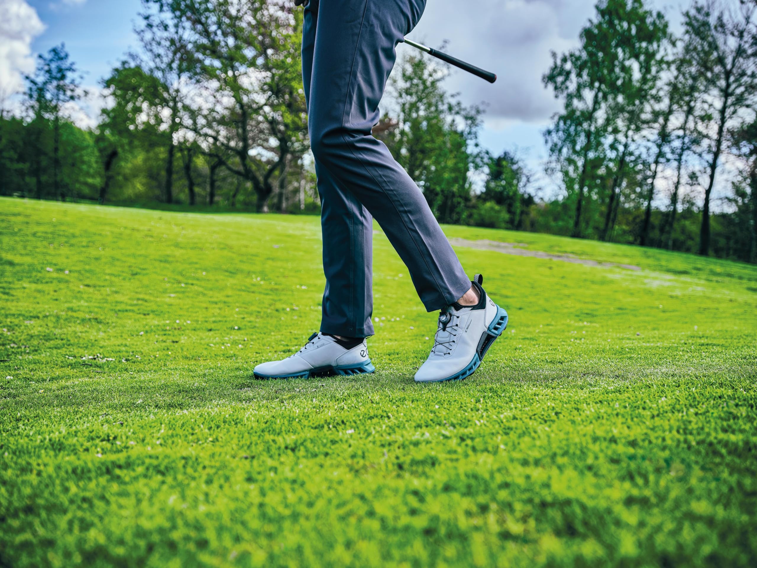 ECCO Hommes Biom C4 Boa Chaussures de Golf sans Pointes en Cuir imperméable