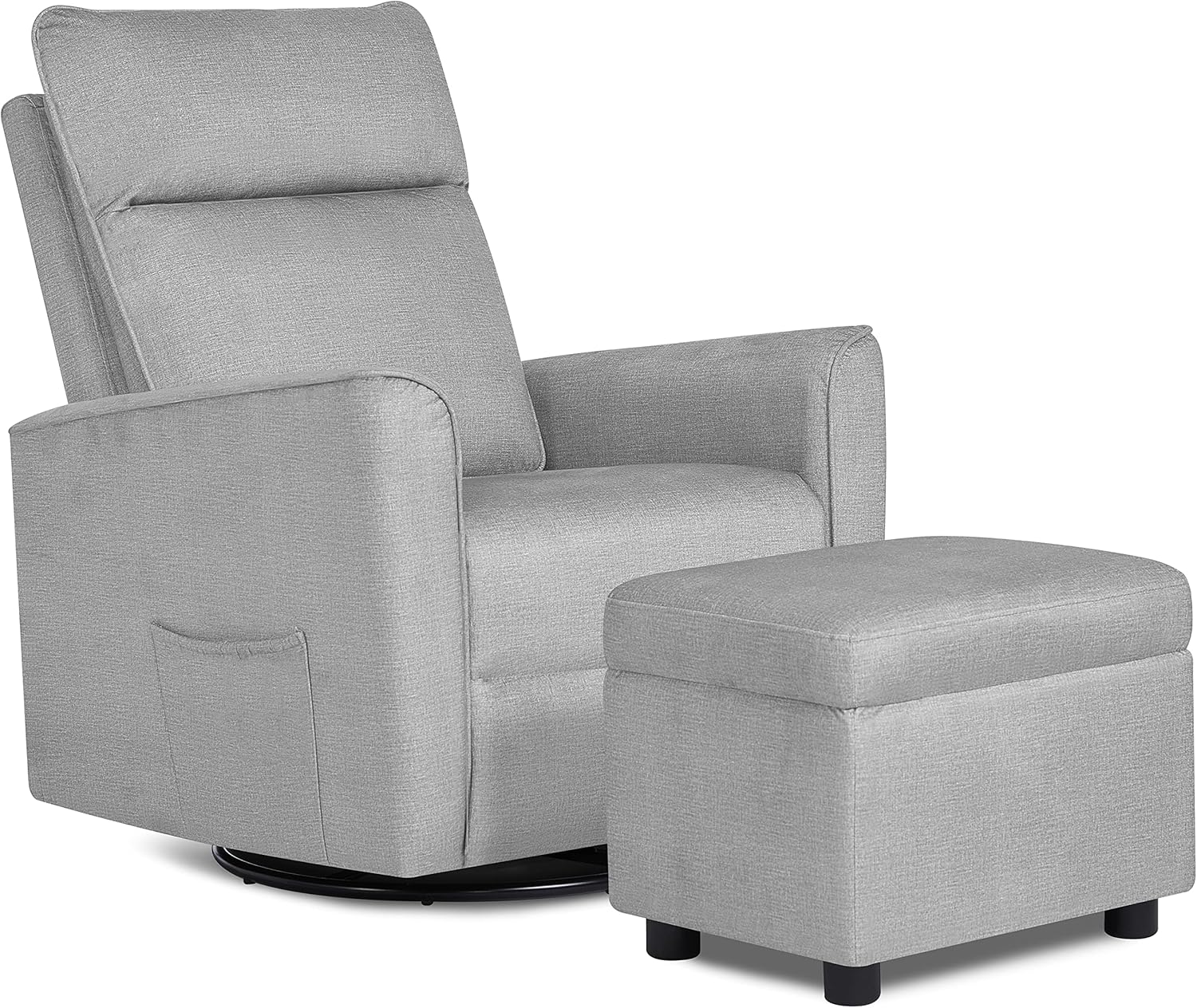 Evolur Aria Upholstered Plush Seating Swivel, Rocker with