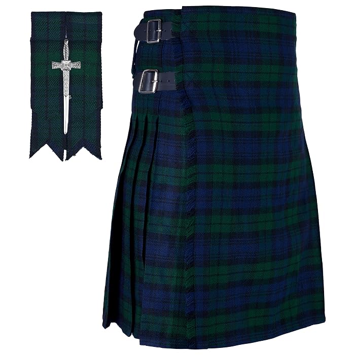 Royal Stewart Men's 5-Yard Scottish Kilt – 13oz Acrylic Tartan, Adjustable Straps, 24" Length, Machine Washable - View #11