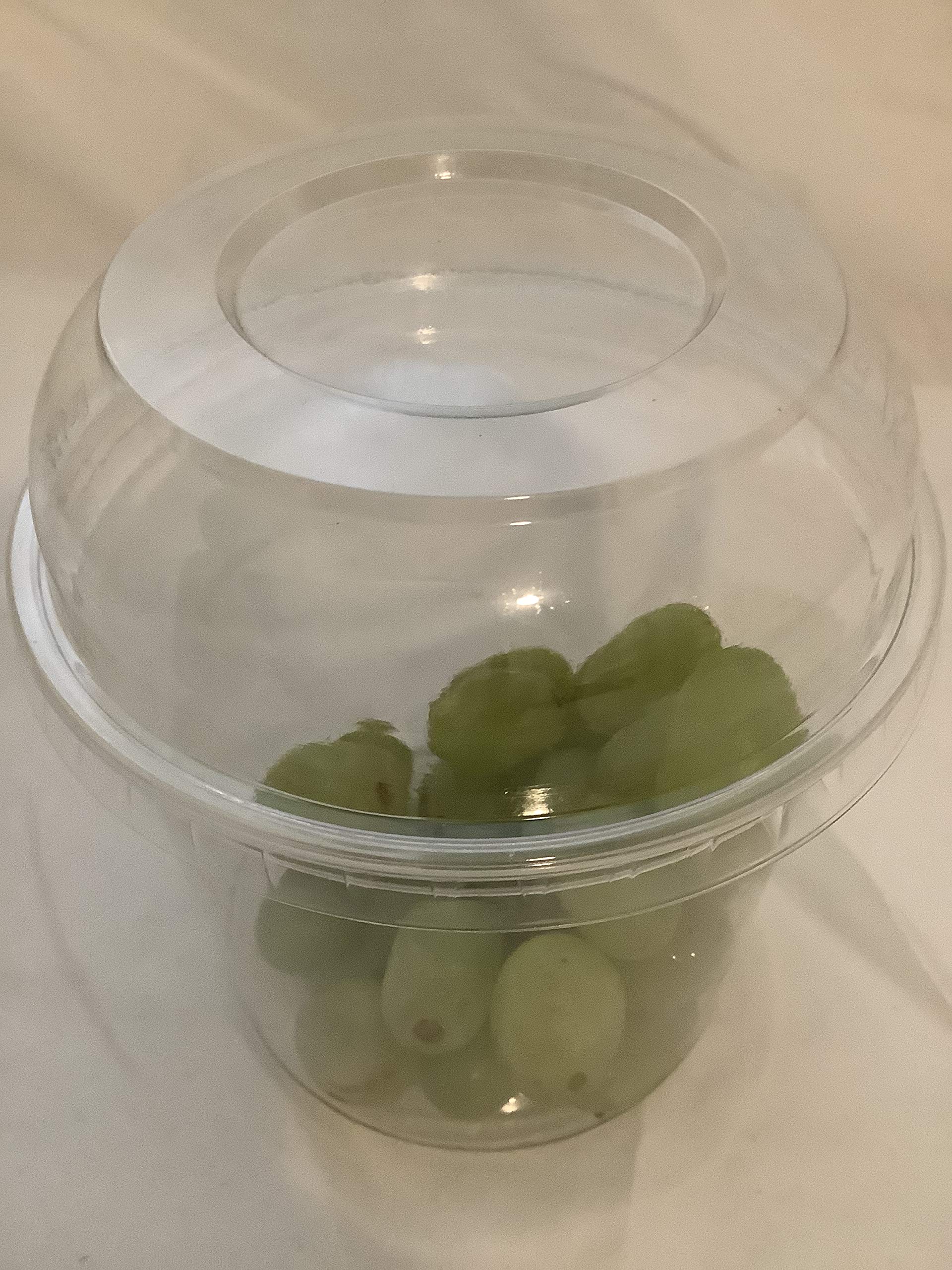 32oz Clear PET Round Deli Container with dome lids | 360-Degree Seal, Leak-Resistant | Recyclable,BPA Free | Case Count 200 (12oz deli container/dome lids)