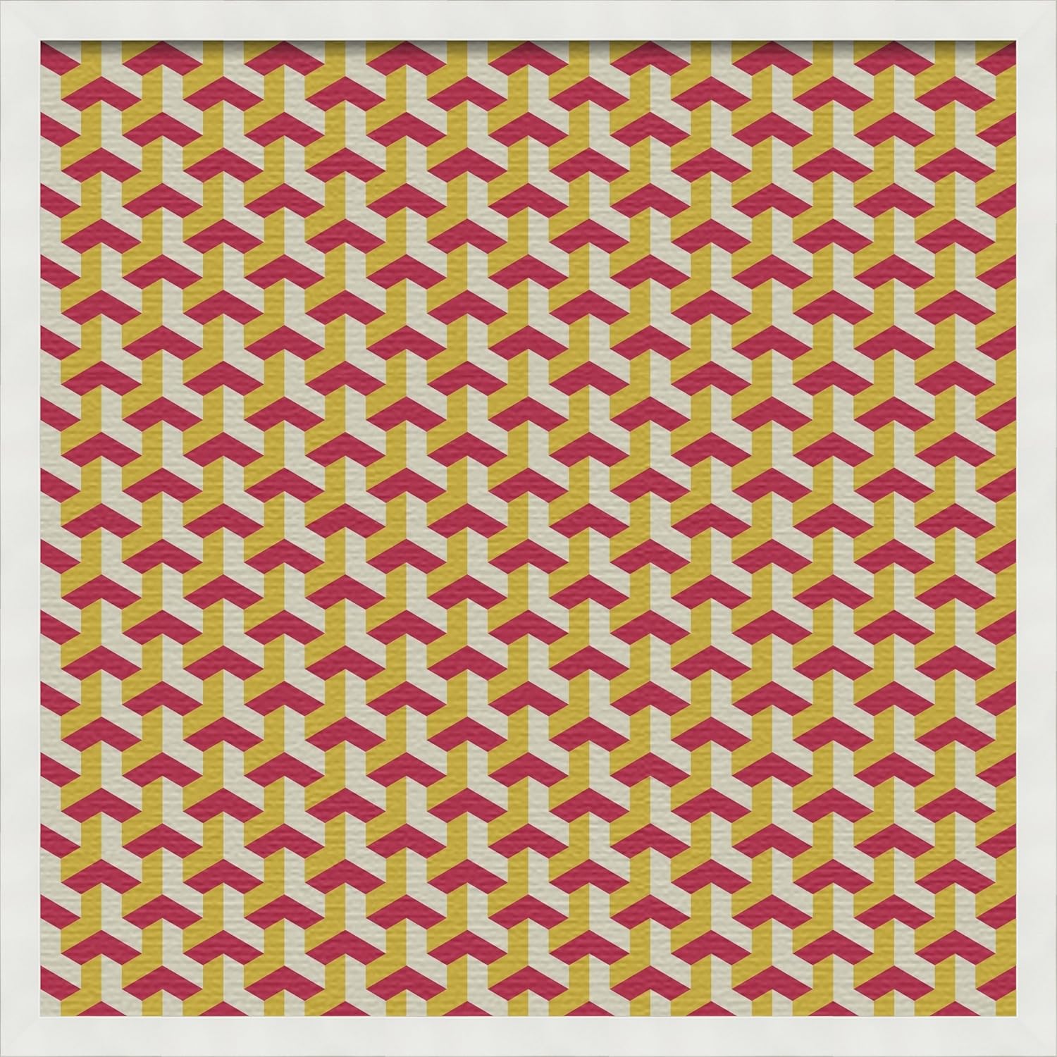 PinPix 24x24 inch Cork Bulletin Board. This Decorative Framed Pin Board Comes with BAUS Red Gold Design and Satin White Frame. Ideal for Home, Office Decor or School (PinPix-1533)