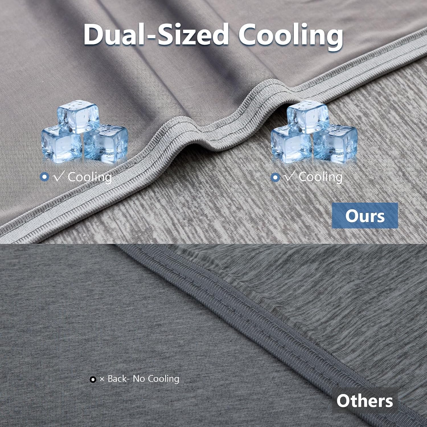 choshome cooling blanket for hot sleepers - summer blanket thin soft lightweight breathable double side enhanced cooling for hot flashes, night sweats, bed, couch (grey, 84 x 90 inches) grey full 84" x 90"