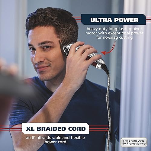 Miniatura 5 de Wahl USA Pro - Cortadora de pelo con cable de alto par ultra silencioso para un funcionamiento ultra silencioso y temperaturas de funcionamiento más