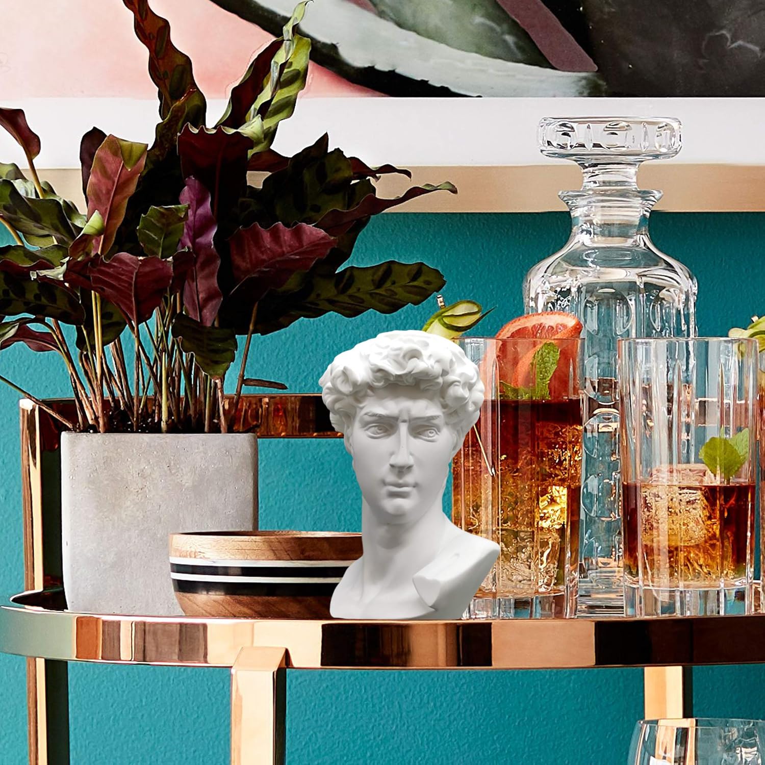 Greek Statue of David - Head Bust for Mythology and Roman Home Decor