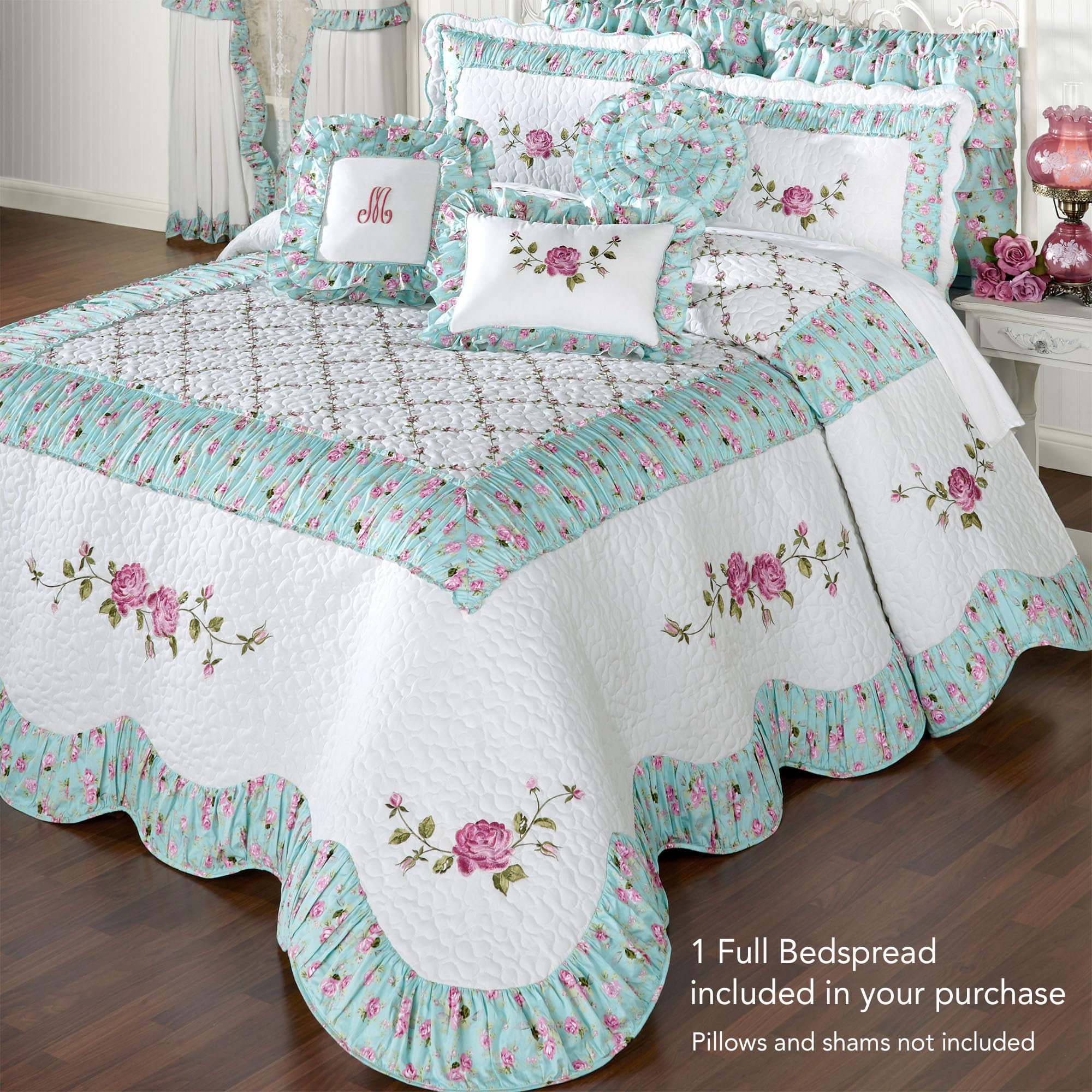 Touch of Class Rose Garden Full Size Grande Bedspread ONLY