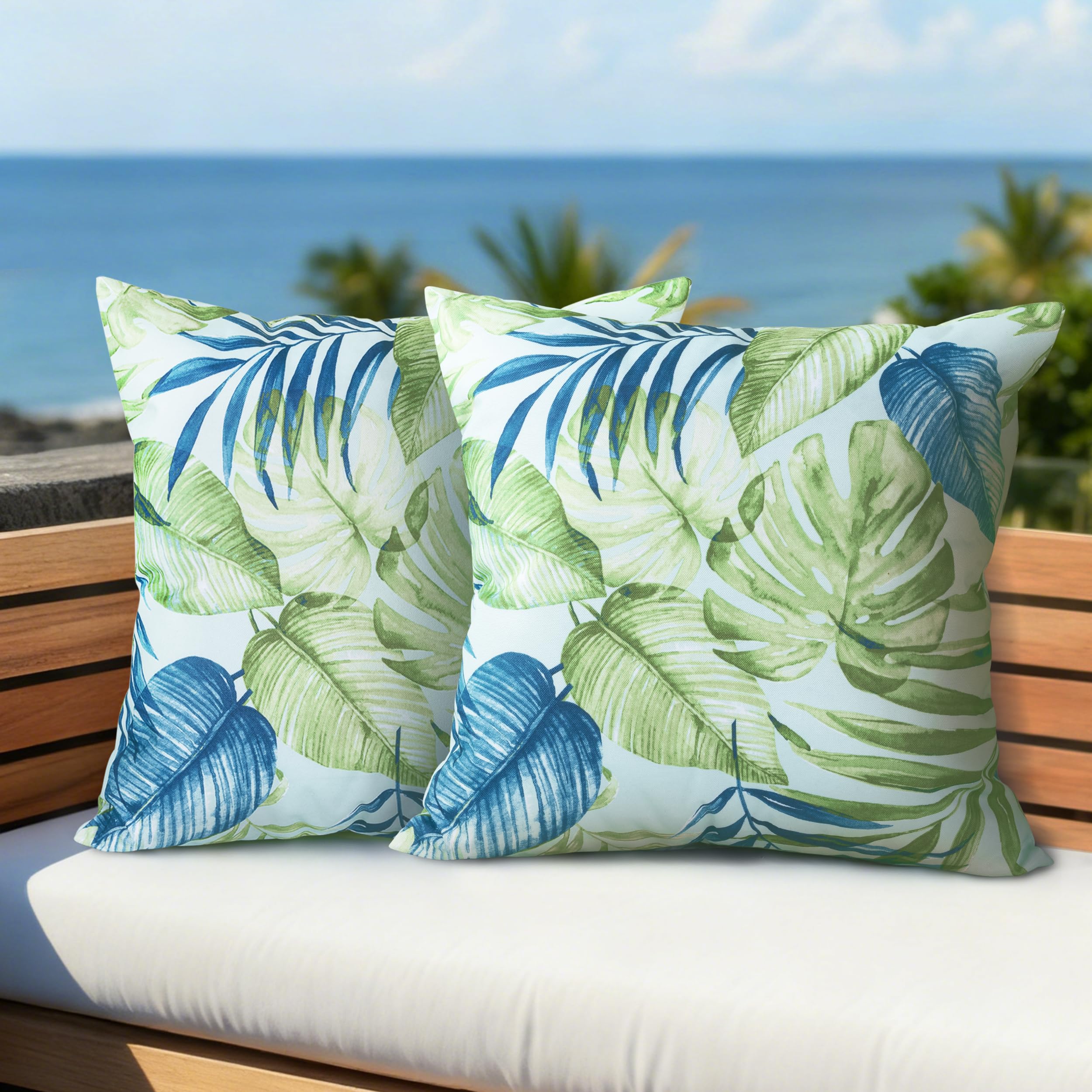 Housses de coussin de jardin étanches AELS contre l'humidité pour canapé de terrasse 45x45