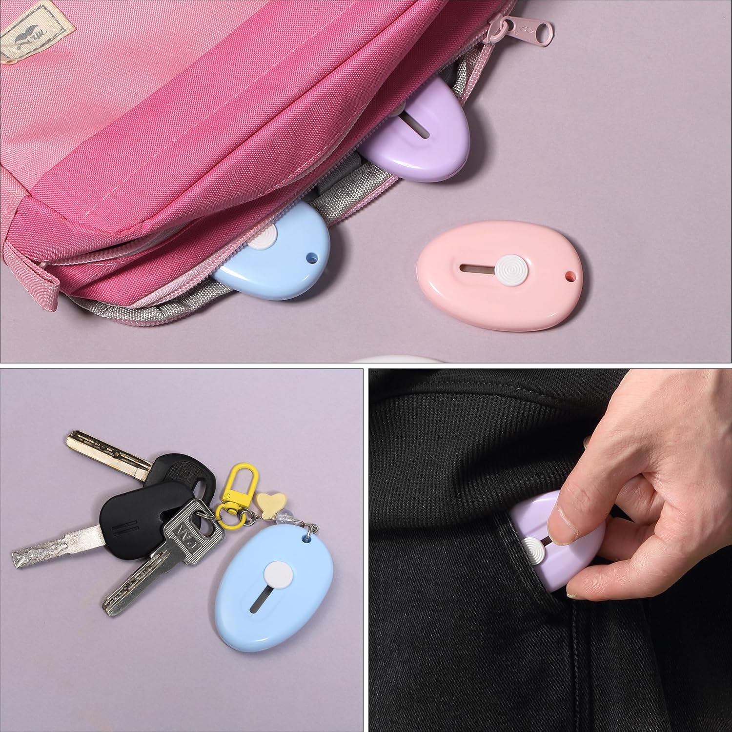 Bates- Mini Retractable Box Cutter, 12 pcs, Pastel Colors, Small Box Cutter Small, Mini Utility Knife, Mini Box Cutters Retractable, Mini Box Cutter Keychain Utility Knife, Small Box Cutter Mini