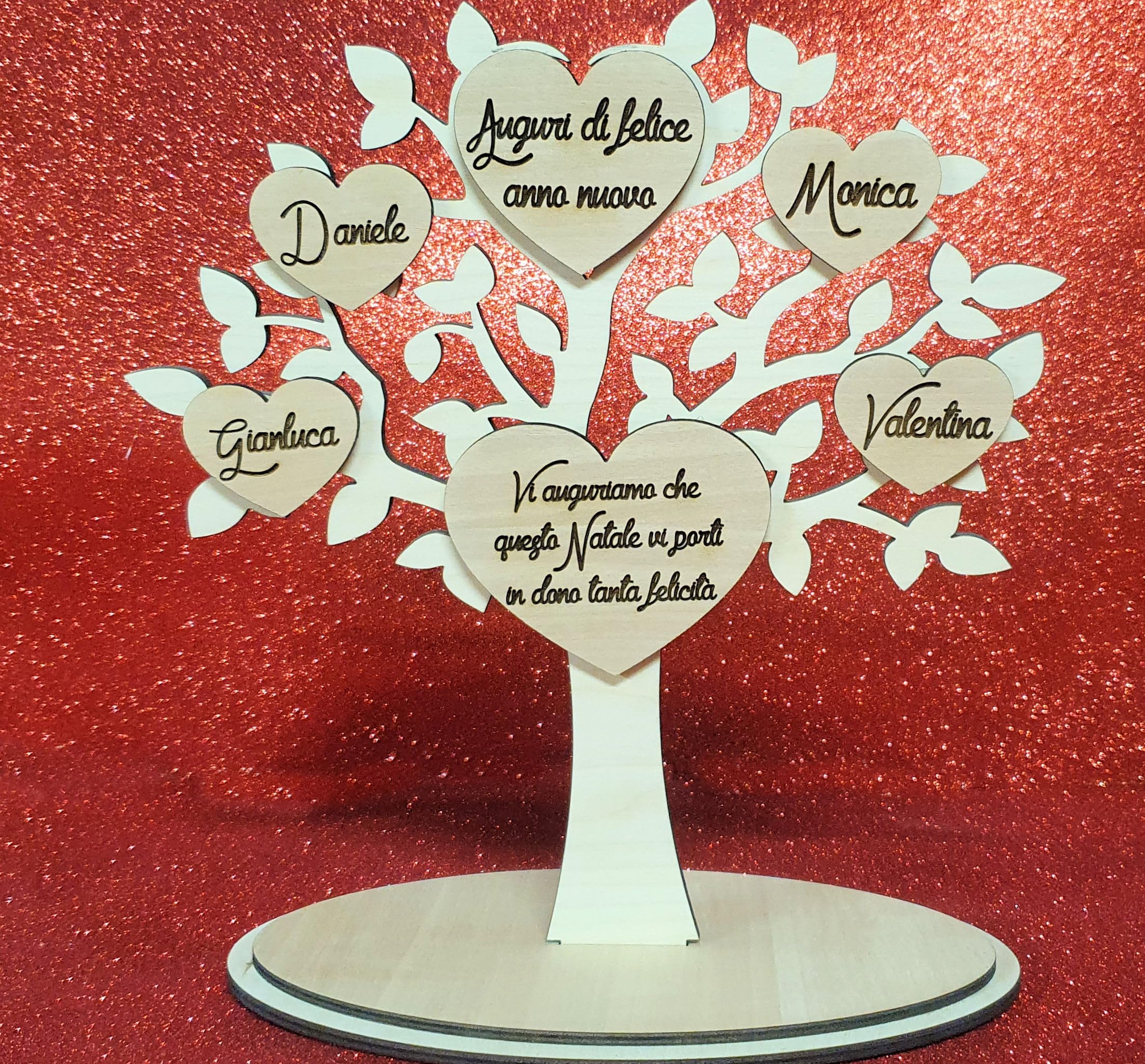 Albero della vita in legno con dedica personalizzata e nomi - regalo maestre nido, materna elementari, mamma, compleanno, nozze d'oro, cresima, comunione- idee idea regalo personalizzato