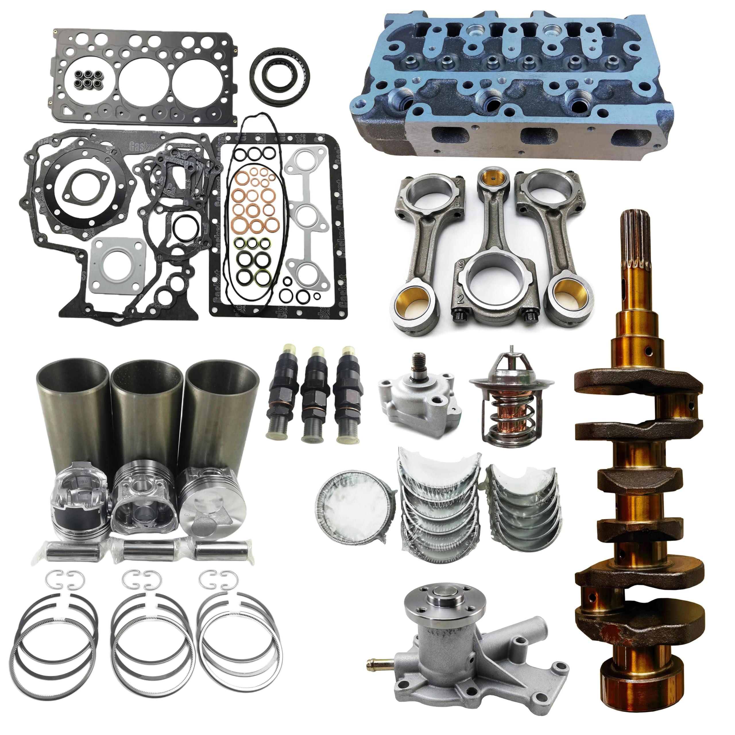 Para juego de reparación de motor S4S Kit de pistón de cilindro Kit de junta de cigüeñal Para bomba de cojinete rodamiento de biela