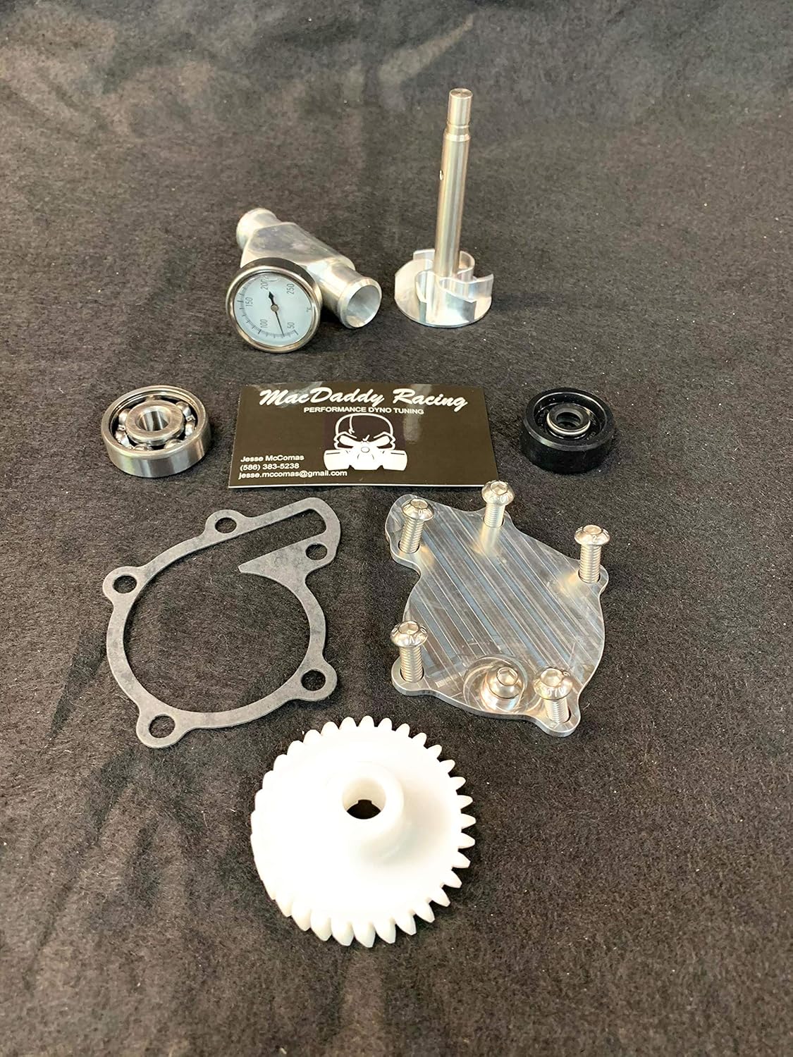 Billet Water Pump Kit and Billet Coolant Temperature Gauge for Yamaha Banshee
