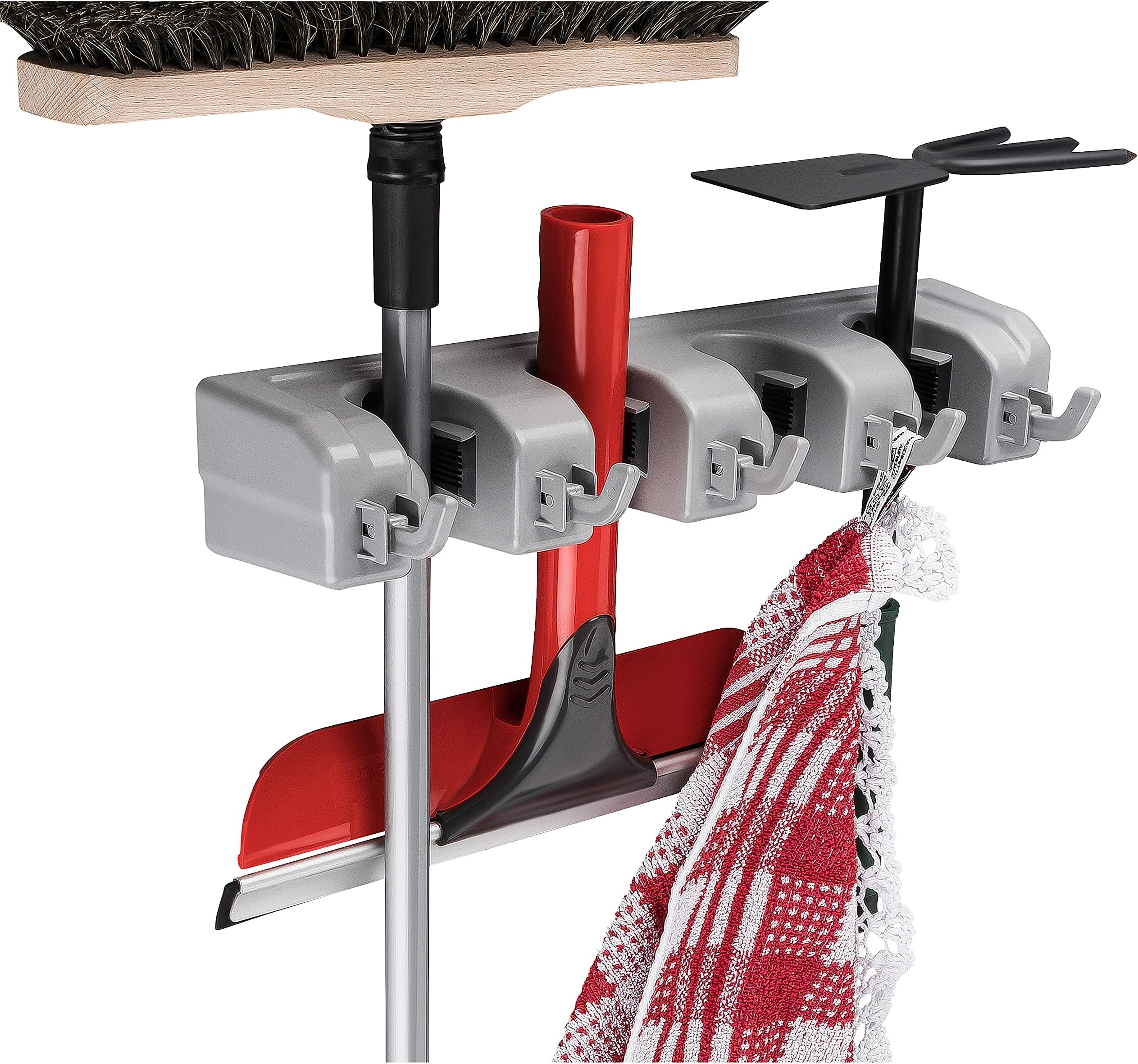 Gedotec Besenhalterung Wand Edelstahl - Mit 2 Haltern & 3 Haken Für Putzutensilien
