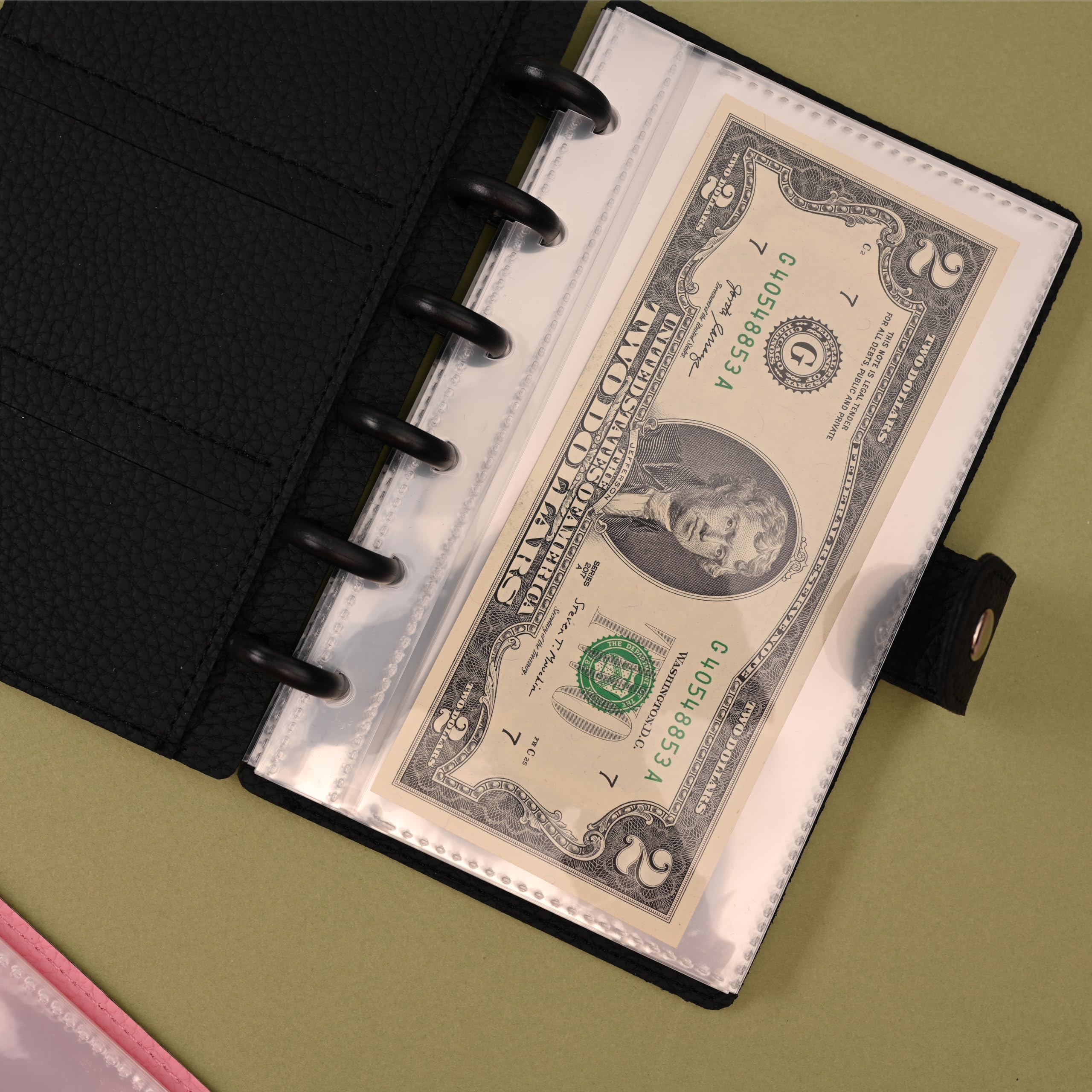 kellofaplan Budget Planner Bundle con Budget Basics Sticker Book e Cash Envelope Notebook, 12 mesi senza data, 15 buste trasparenti per contanti, rilegatura a disco