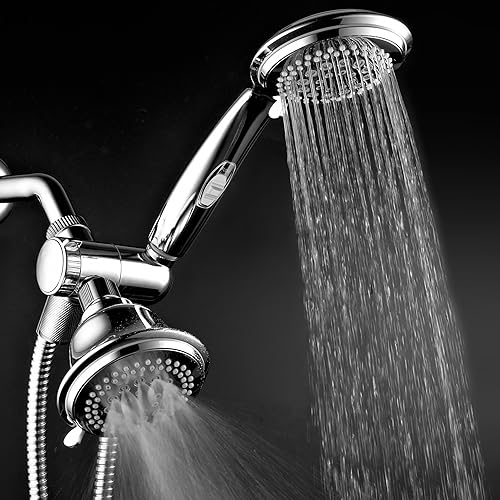 Miniatura 4 de HotelSpa Ultra Luxury 42 cabezal de ducha  ducha de mano combinada con interruptor de pausa de encendidoapagado patentado y manguera de acero