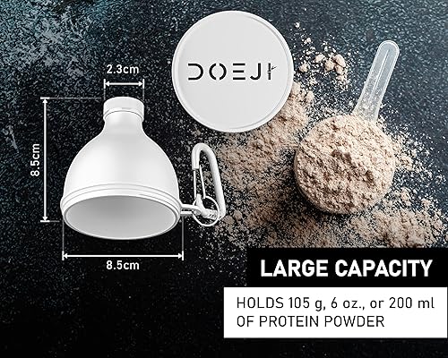 Miniatura 3 de Embudo de proteína en polvo paquete de 4 unidades para ir de viaje embudo de suplementos para preentrenamiento y BCAA Embudo de botella de agua para