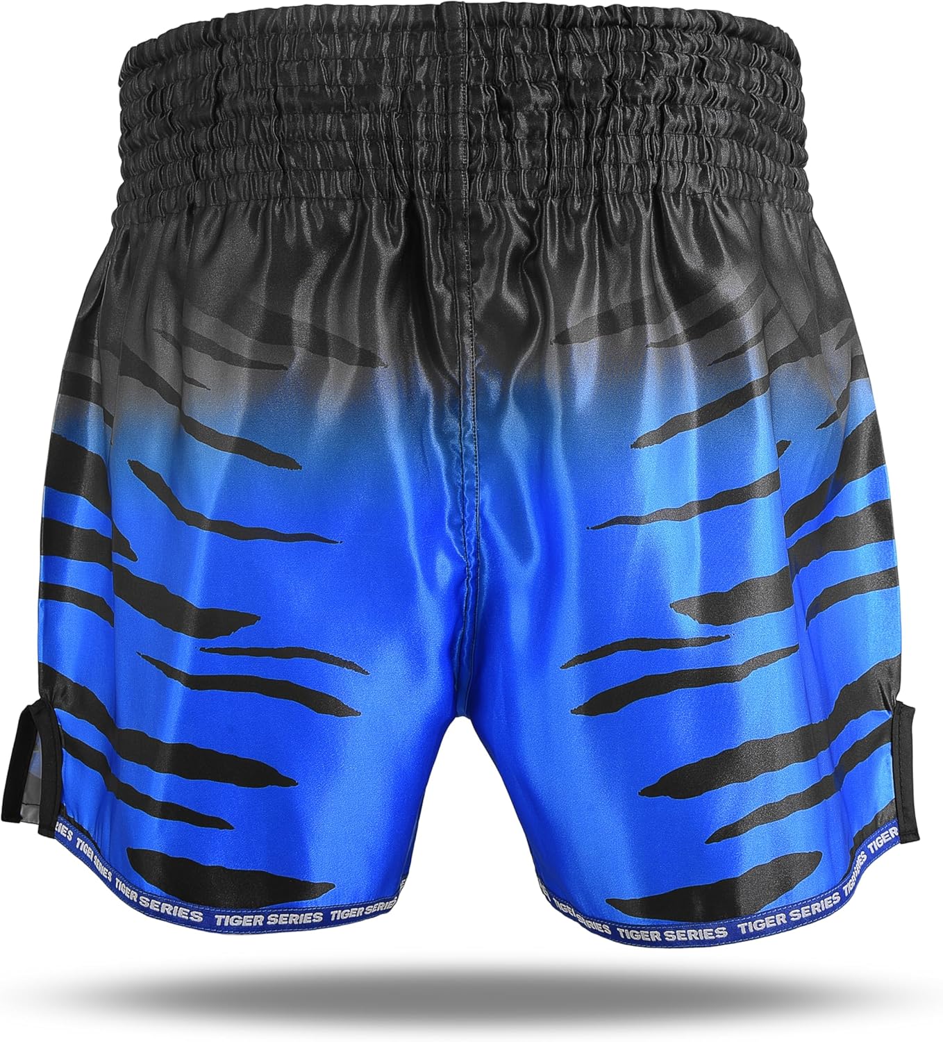 Muay Thai Boxing Shorts for Kick Boxing and Training, Combat Sports - Orange/Black, Blue/Black