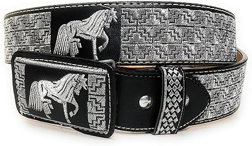 Miniatura 3 de CINTO CHARRO BORDADO CINTO VAQUERO PLATEADO