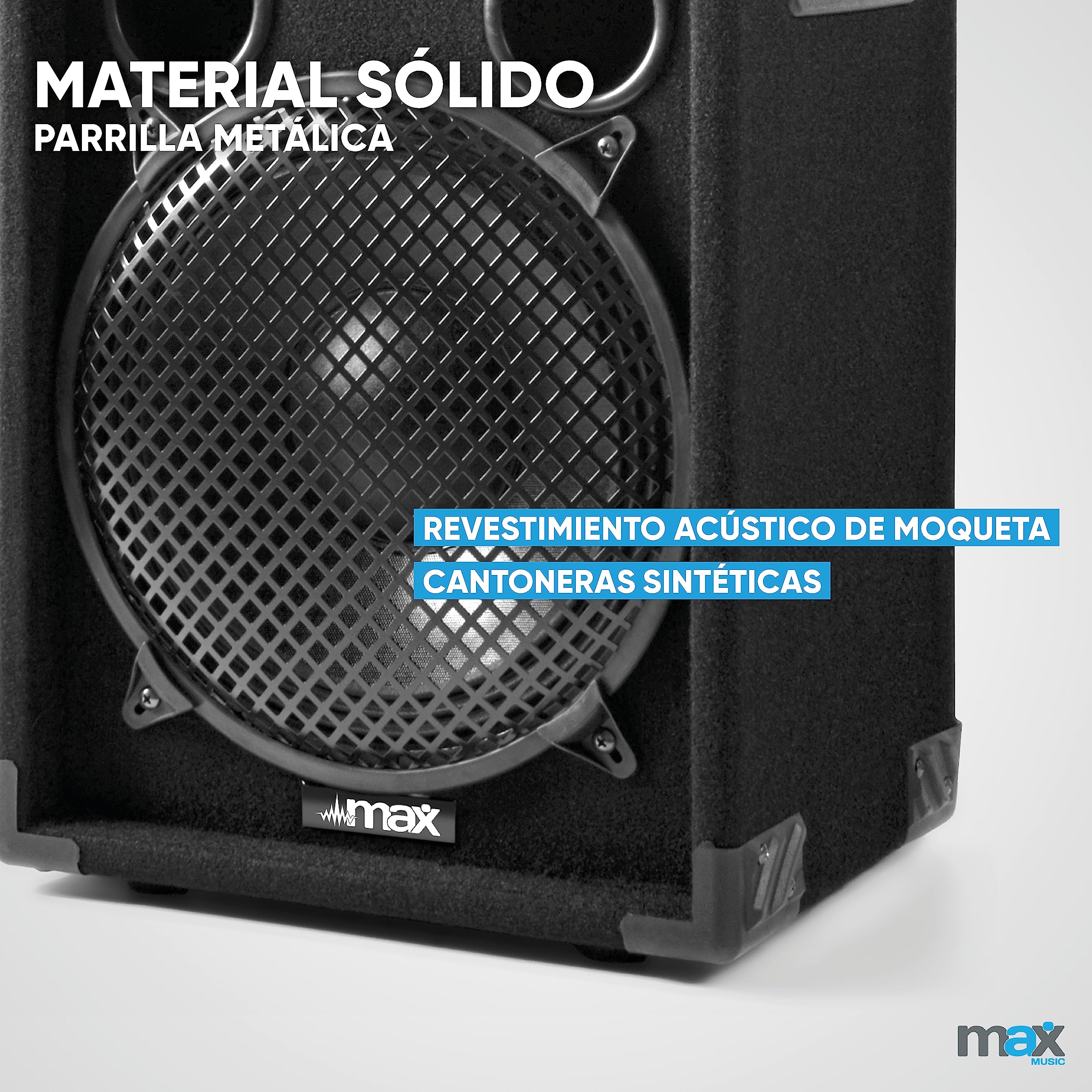 MAX212 Kit de Sono DJ, Amplificador y Mezclador – 2800 W, kit perfecto para principiantes y profesionales, ideal para animar tus veladas negras