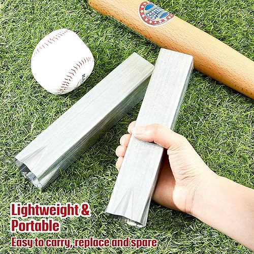 Miniatura 4 de Dunzy Crimped Style Ground Anchors for Baseball Bases Silver