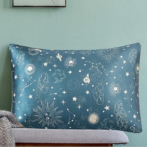 Miniatura 13 de BEDELITE Funda de almohada de satén para impresión digital para cabello y piel, enfriamiento súper suave similar a las fundas de almohada de seda
