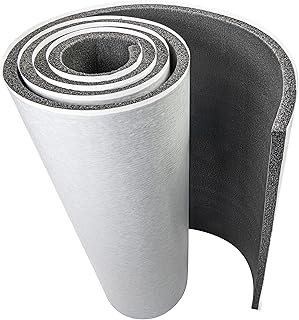 HASKYY 1QM Premium Dämmmatte Akustikmatte selbstklebend Auto Wohnwagen Schallschutzmatte Schaumstoffrolle Mattenrolle 50x200x1,3 cm Feuerfest Wasserdicht Schaumstoffplatte Moosgummi