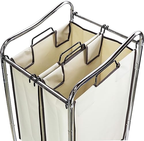 Miniatura 3 de Simple Houseware - Carro rodante clasificador de ropa sucia